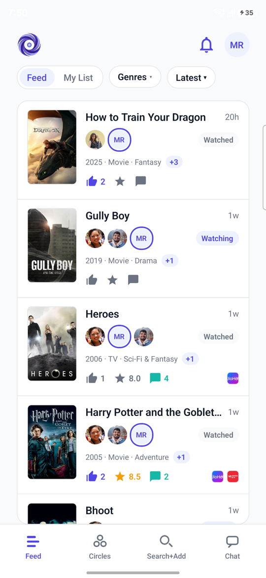 Circl1 feed โ your circles' watchlist